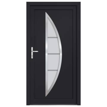 Front Door Anthracite 98x190 cm PVC