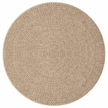 Rug 160 cm Jute Look Indoor and Outdoor