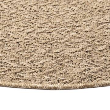 Rug 160 cm Jute Look Indoor and Outdoor