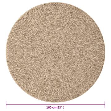 Rug 160 cm Jute Look Indoor and Outdoor