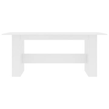 Dining Table White 180x90x76 cm Engineered Wood