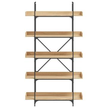 Bookcase 5-Tier Sonoma Oak 100x33x180.5 cm Engineered Wood