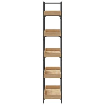 Bookcase 5-Tier Sonoma Oak 100x33x180.5 cm Engineered Wood