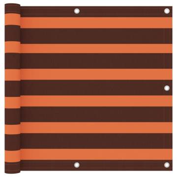 Balcony Screen Orange and Brown 90x300 cm Oxford Fabric