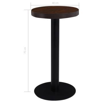 Bistro Table Dark Brown 40 cm MDF