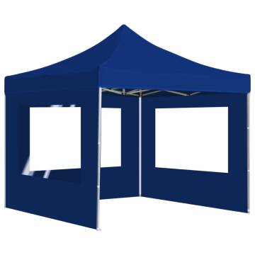 Professional Folding Party Tent with Walls Aluminium 3x3 m Blue