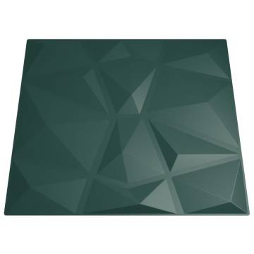 Wall Panels 48 pcs Green 50x50 cm XPS 12 m² Diamond