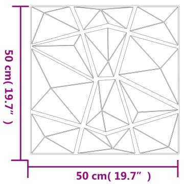 Wall Panels 48 pcs Green 50x50 cm XPS 12 m² Diamond