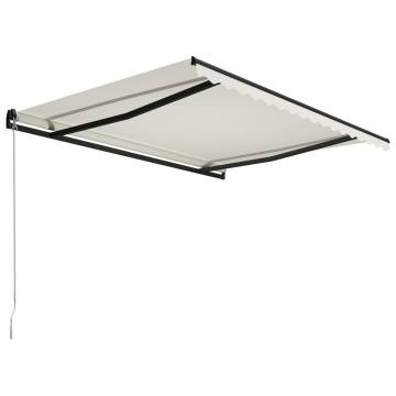 Manual Retractable Awning 400x300 cm Cream