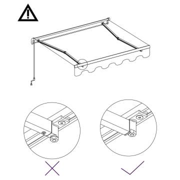 Manual Retractable Awning 400x300 cm Cream