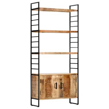 4-Tier Bookcase 80x30x180 cm Rough Mango Wood