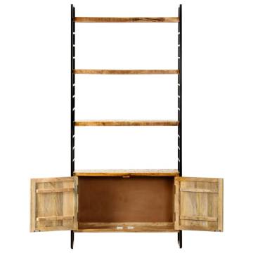 4-Tier Bookcase 80x30x180 cm Rough Mango Wood