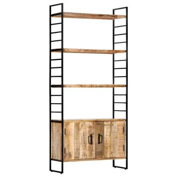 4-Tier Bookcase 80x30x180 cm Rough Mango Wood