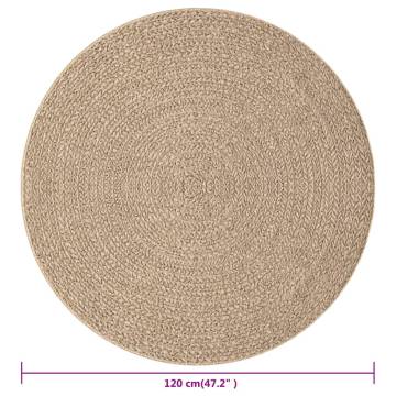 Rug 120 cm Jute Look Indoor and Outdoor