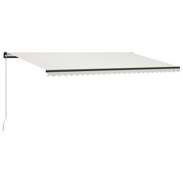 Manual Retractable Awning 600x300 cm Cream