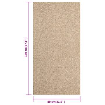 Rug 80x150 cm Jute Look Indoor and Outdoor