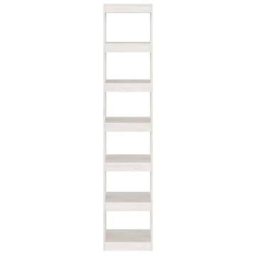 Book Cabinet/Room Divider White 40x30x199 cm Solid Pinewood