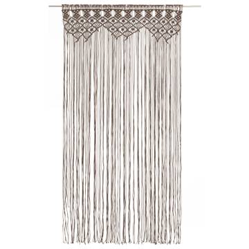 Macrame Curtain Taupe 140x240 cm Cotton