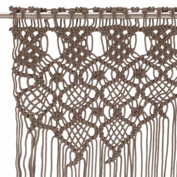 Macrame Curtain Taupe 140x240 cm Cotton