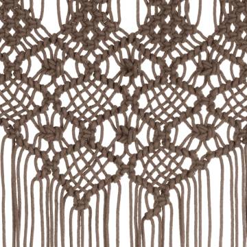 Macrame Curtain Taupe 140x240 cm Cotton