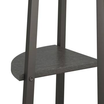 5-Tier Corner Shelf Black 45.5x31.5x180 cm