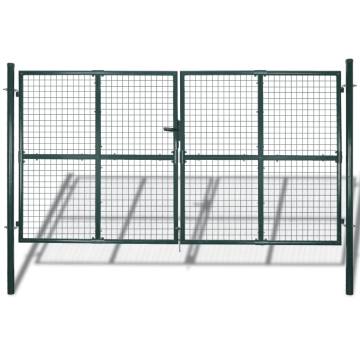 Double Door Fence Gate Powder-Coated Steel