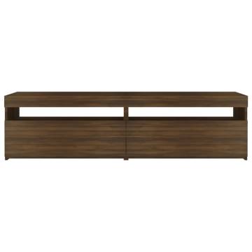 TV Cabinet with LED Lights 2 pcs Brown Oak 75x35x40 cm