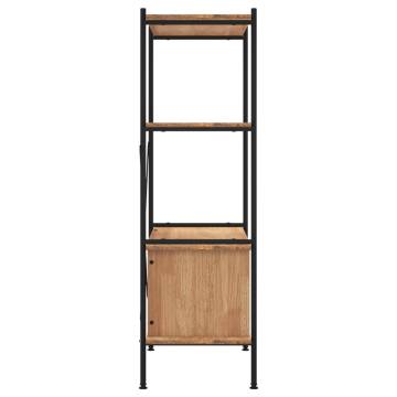 4-Tier Shelving Unit with Cabinet 80x40x130 cm Steel and Engineered Wood