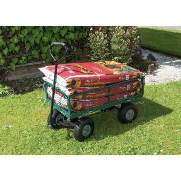 Draper Tools Steel Mesh Gardeners Cart 86.5x46.5x21 cm Green and Black