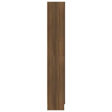 Book Cabinet Brown Oak 82.5x30.5x185.5 cm Engineered Wood