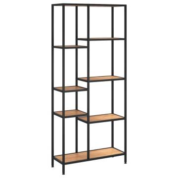 Book Shelf 80x30x180 cm Steel and Engineered Wood