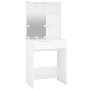 Dressing Table with LED White 60x40x140 cm