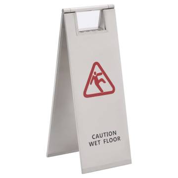 Folding Wet Floor Sign Stainless Steel