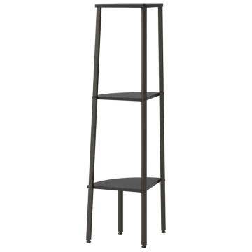 3-Tier Corner Shelf Black 45.5x31.5x120 cm