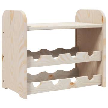 Wine Rack with Top Board 43x25x37 cm Solid Wood Pine