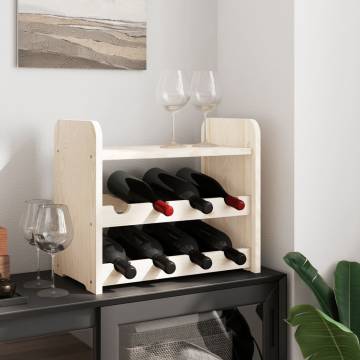 Wine Rack with Top Board 43x25x37 cm Solid Wood Pine