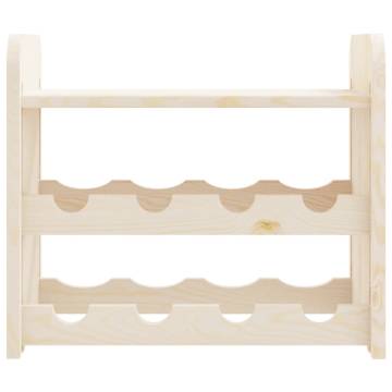 Wine Rack with Top Board 43x25x37 cm Solid Wood Pine