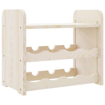 Wine Rack with Top Board 43x25x37 cm Solid Wood Pine