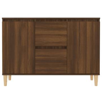 Sideboard Brown Oak 103.5x35x70 cm Engineered Wood