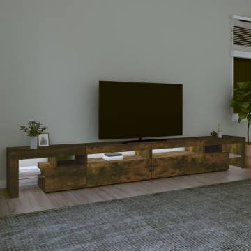 TV Cabinet with LED Lights Smoked Oak 290x36.5x40 cm