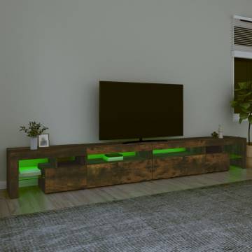 TV Cabinet with LED Lights Smoked Oak 290x36.5x40 cm