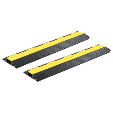 Cable Protector Ramps 2 pcs 2 Channels Rubber 101.5 cm