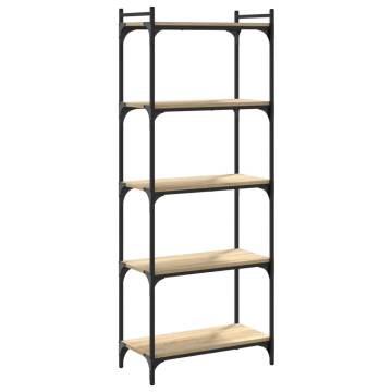 Bookcase 5-Tier Sonoma Oak 60x30x154 cm Engineered Wood