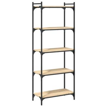 Bookcase 5-Tier Sonoma Oak 60x30x154 cm Engineered Wood