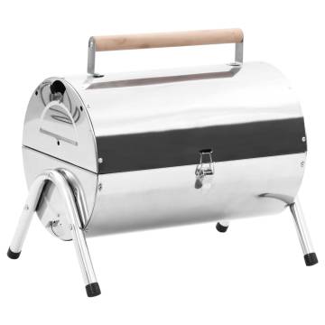 Portable Tabletop Charcoal BBQ Grill Stainless Steel Double Grids