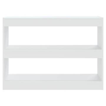 Book Cabinet/Room Divider White 100x30x72 cm