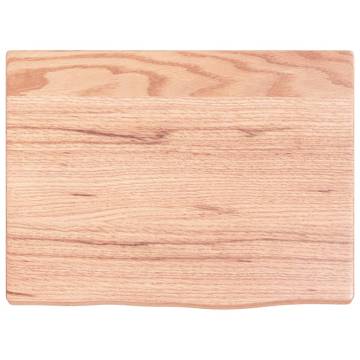 Bathroom Countertop Light Brown 40x30x2 cm Treated Solid Wood