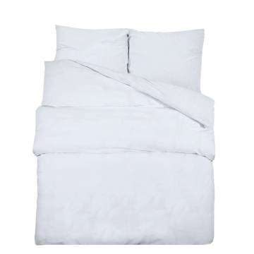 Duvet Cover Set White 200x200 cm Cotton