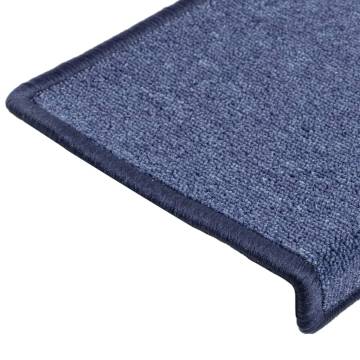 Carpet Stair Treads 15 pcs 65x21x4 cm Blue