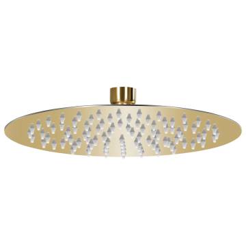 Rain Shower Head Stainless Steel 20 cm Round Gold